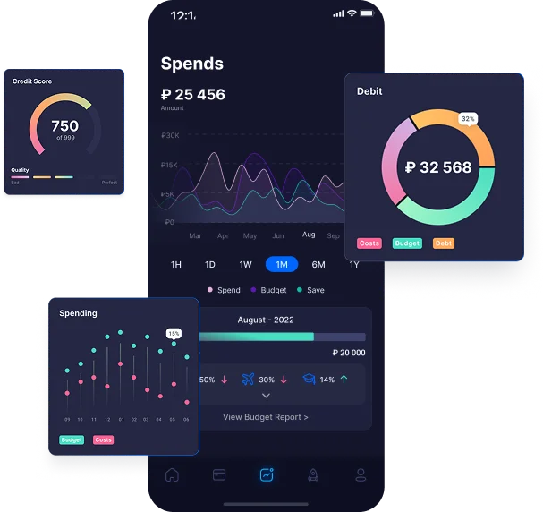 App dashboard mockup